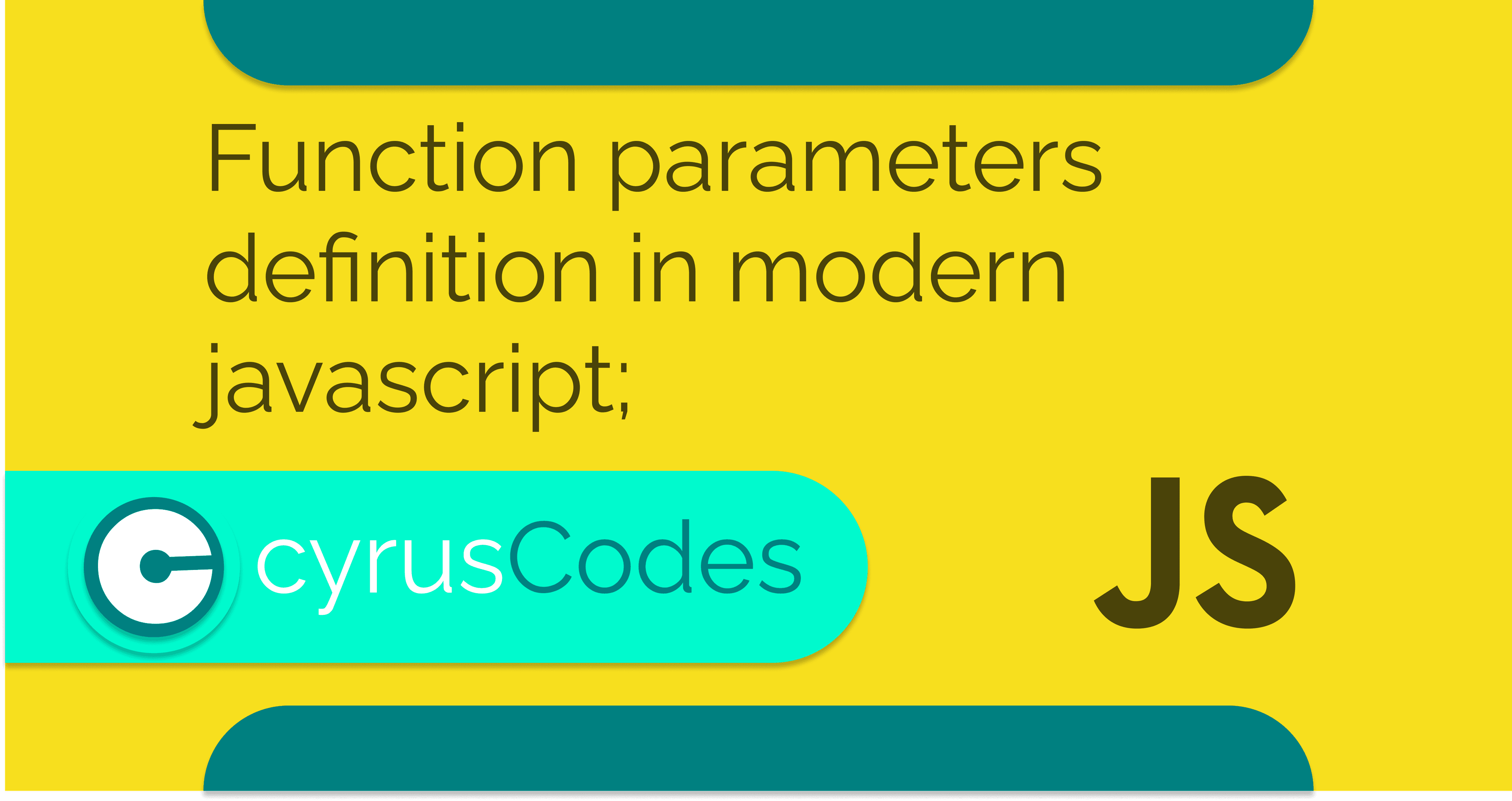 About Function parameters definition in modern javascript;